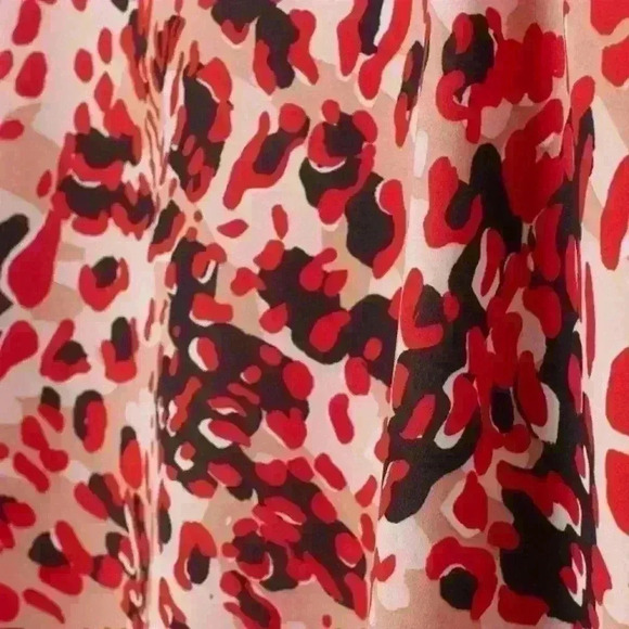 H&M red dressy animal print camisole top size 4 - Picture 3 of 5